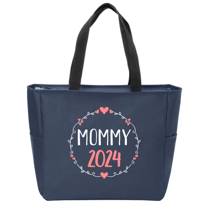 Mommy 2024 For Pregnancy Announcement Zip Tote Bag