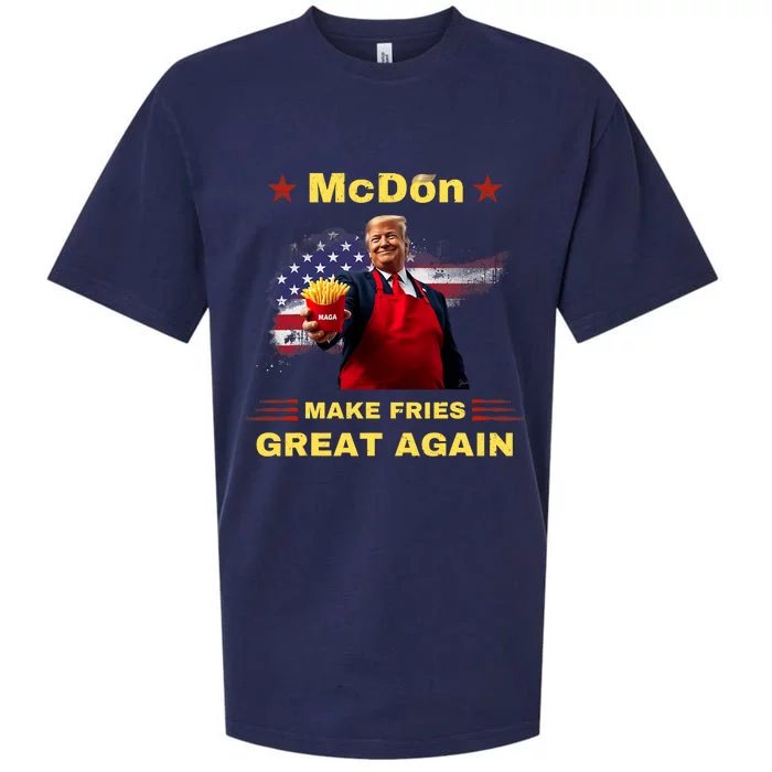 Mcdon 2024 Funny Donald Trump French Fry Cooking Friesff Sueded Cloud Jersey T-Shirt