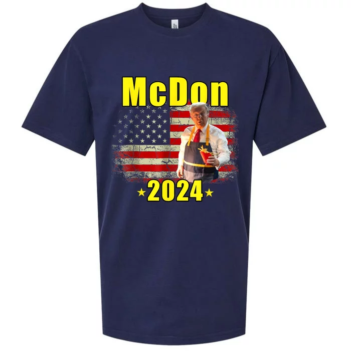 Mcdon 2024 Funny Donald Trump French Fry Cooking Fries Sueded Cloud Jersey T-Shirt