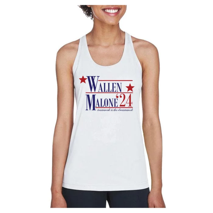 Malone 2024 For President Funny 24 Election Women's Racerback Tank