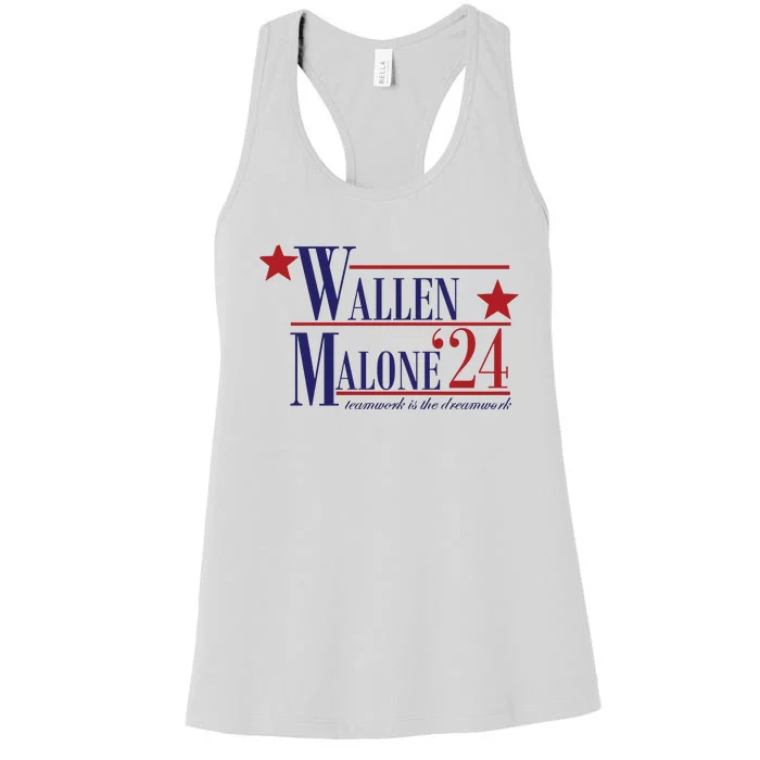 Malone 2024 For President Funny 24 Election Women's Racerback Tank