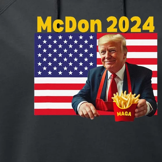 Mcdon 2024 Funny Donald Trump French Fry Cooking Fries Gift Performance Fleece Hoodie