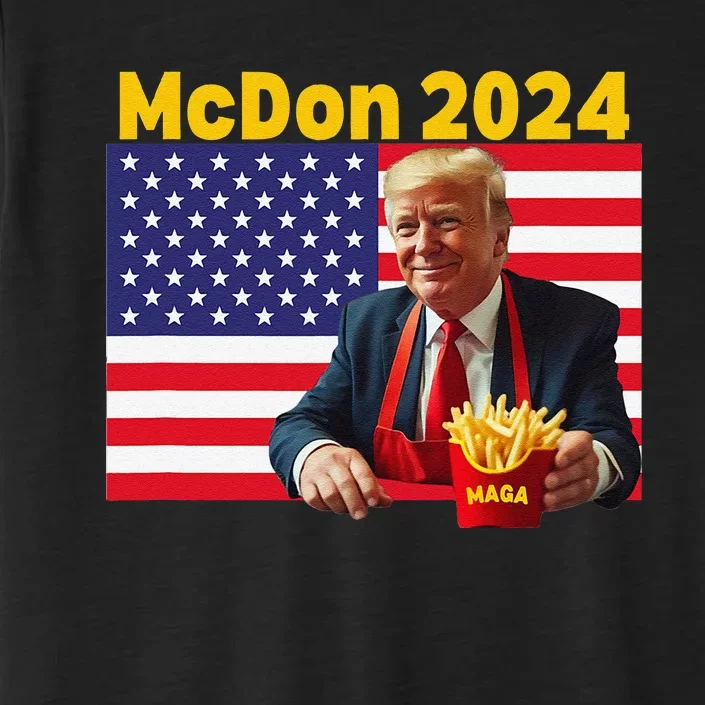 Mcdon 2024 Funny Donald Trump French Fry Cooking Fries Gift ChromaSoft Performance T-Shirt