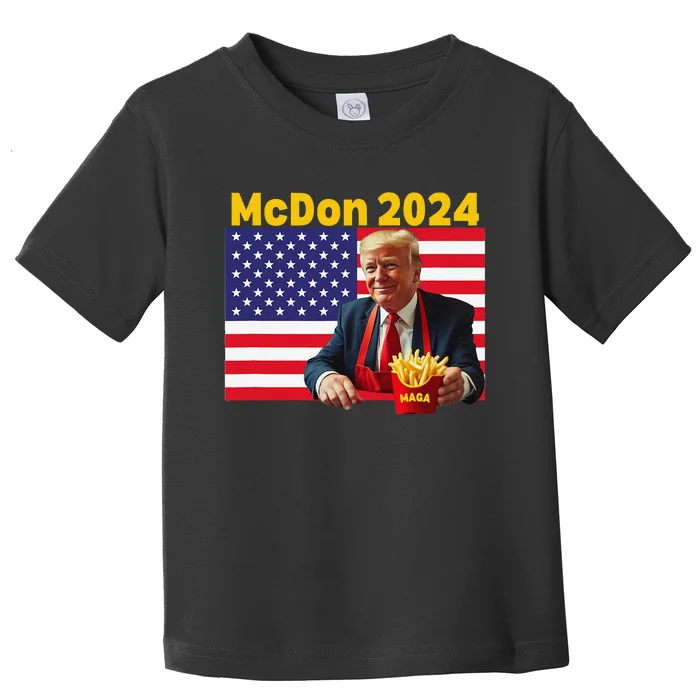 Mcdon 2024 Funny Donald Trump French Fry Cooking Fries Gift Toddler T-Shirt