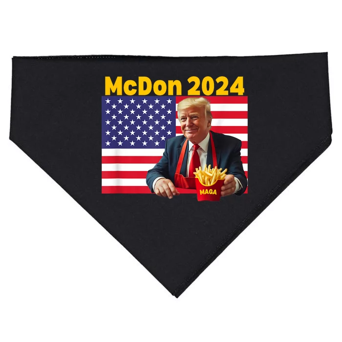 Mcdon 2024 Funny Donald Trump French Fry Cooking Fries USA-Made Doggie Bandana