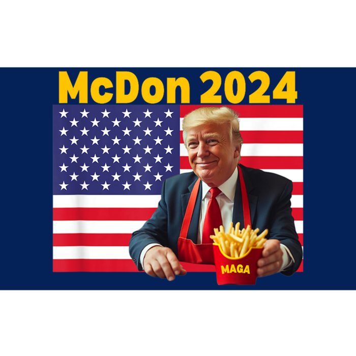 Mcdon 2024 Funny Donald Trump French Fry Cooking Fries Bumper Sticker