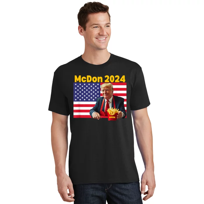 Mcdon 2024 Funny Donald Trump French Fry Cooking Fries T-Shirt