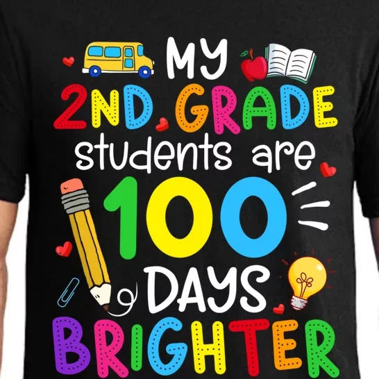 My 2nd Grade Students Are 100 Days Brighter 100th Day School Gift Pajama Set