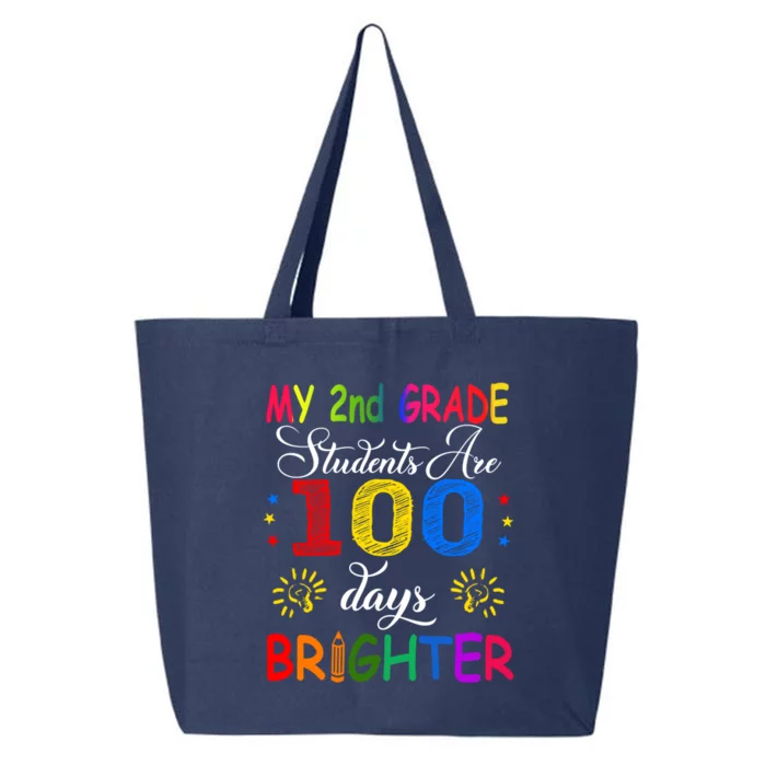 My 2nd Grade Students Are 100 Days Brighter Funny Gift Teachers Gift 25L Jumbo Tote