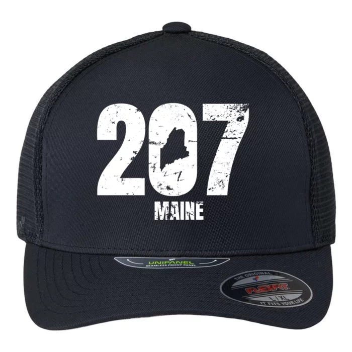 Maine 207 Graphic Funny Gift Flexfit Unipanel Trucker Cap