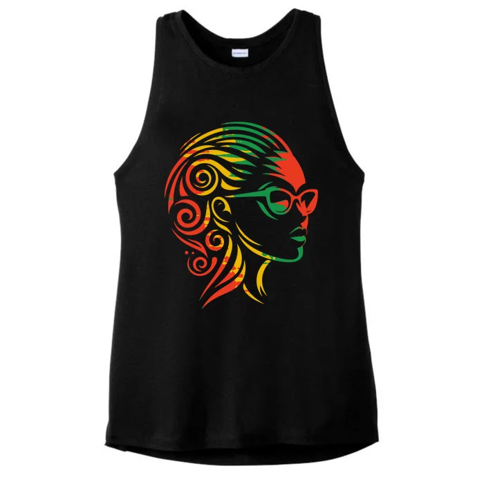 Melanin 2024 Junenth 1865 Gift Ladies Tri-Blend Wicking Tank