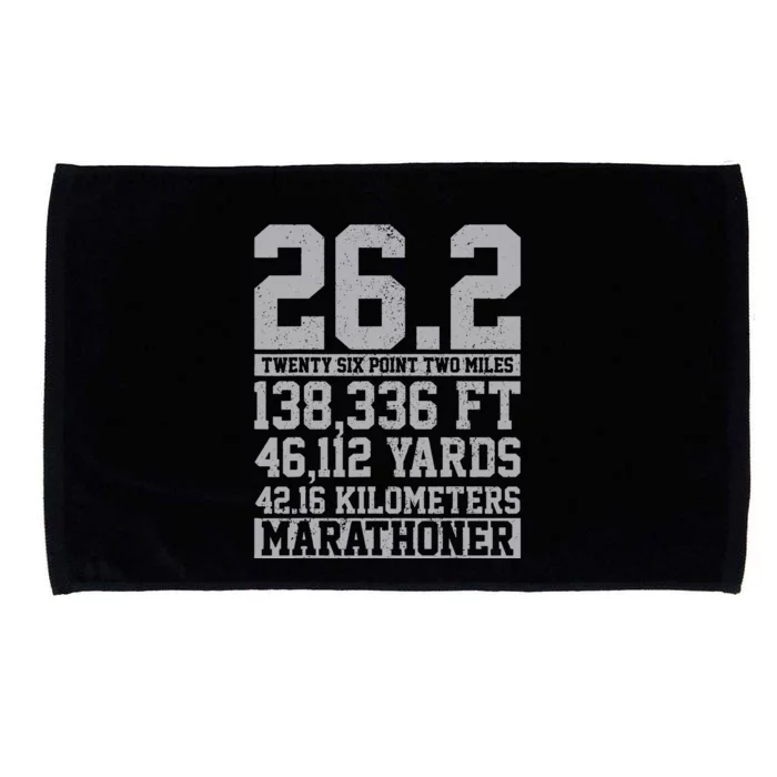 Marathon 26.2 Miles Running Runner Gift Microfiber Hand Towel