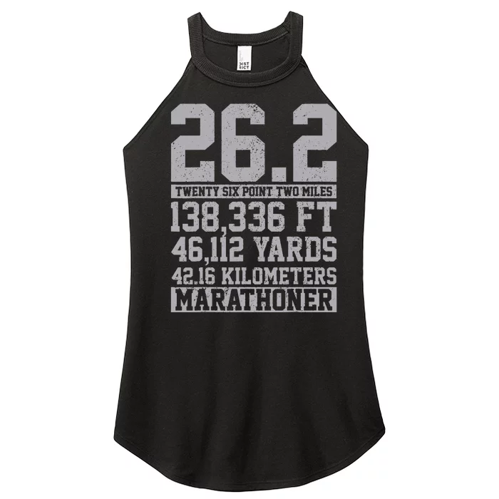 Marathon 26.2 Miles Running Runner Gift Women’s Perfect Tri Rocker Tank