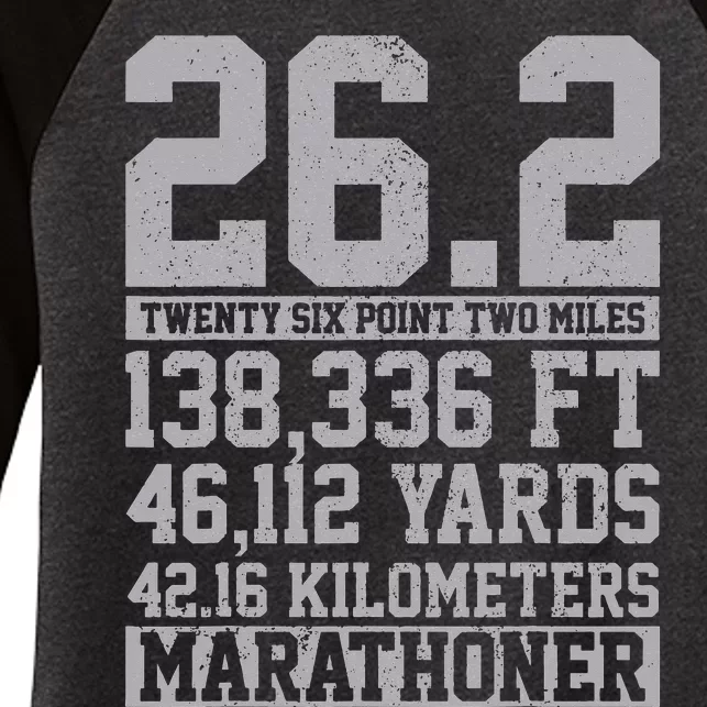 Marathon 26.2 Miles Running Runner Gift Women's Tri-Blend 3/4-Sleeve Raglan Shirt