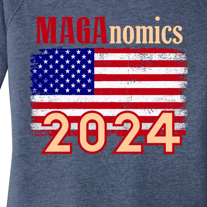 Maganomics 2024 Women's Perfect Tri Tunic Long Sleeve Shirt