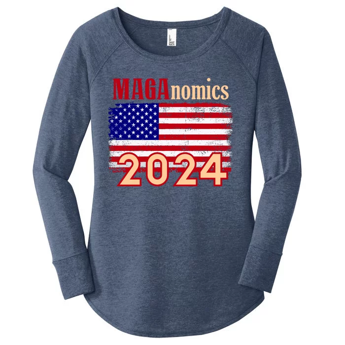 Maganomics 2024 Women's Perfect Tri Tunic Long Sleeve Shirt