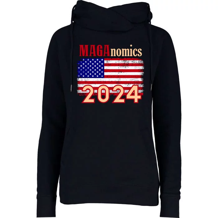 Maganomics 2024 Womens Funnel Neck Pullover Hood