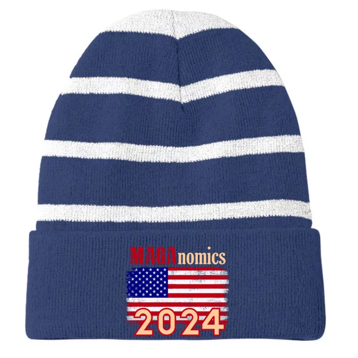 Maganomics 2024 Striped Beanie with Solid Band