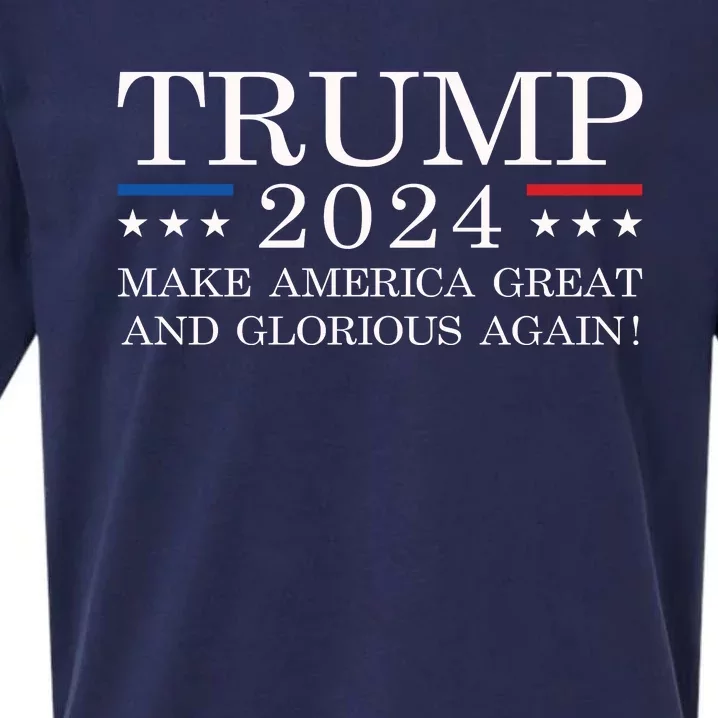 MAGAGA 2024 Magaga Make America Great And Glorious Again Trump 2024 Sueded Cloud Jersey T-Shirt