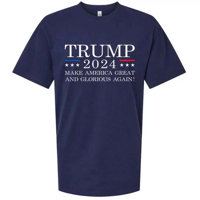 MAGAGA 2024 Magaga Make America Great And Glorious Again Trump 2024 Sueded Cloud Jersey T-Shirt