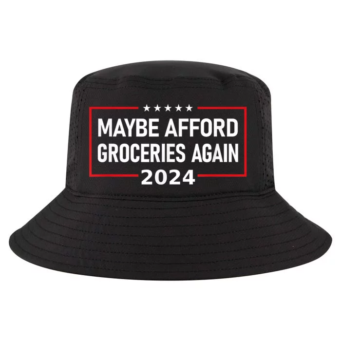 Maga 2024 Maybe Afford Groceries Again Retro Trump 2024 Cool Comfort Performance Bucket Hat