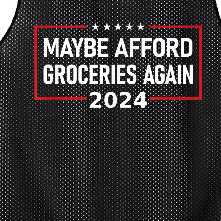 Maga 2024 Maybe Afford Groceries Again Retro Trump 2024 Mesh Reversible Basketball Jersey Tank