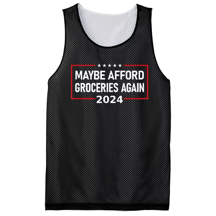 Maga 2024 Maybe Afford Groceries Again Retro Trump 2024 Mesh Reversible Basketball Jersey Tank