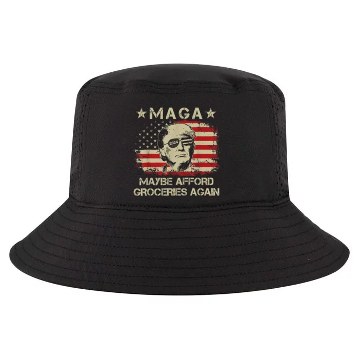 Maga 2024 Maybe Afford Groceries Again Retro Trump 2024 Cool Comfort Performance Bucket Hat