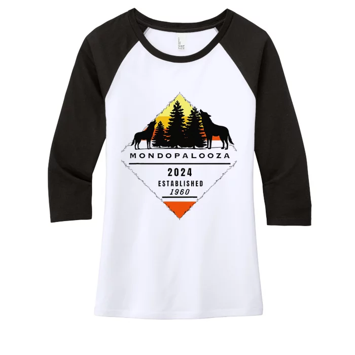 Mondopalooza 2024 Women's Tri-Blend 3/4-Sleeve Raglan Shirt