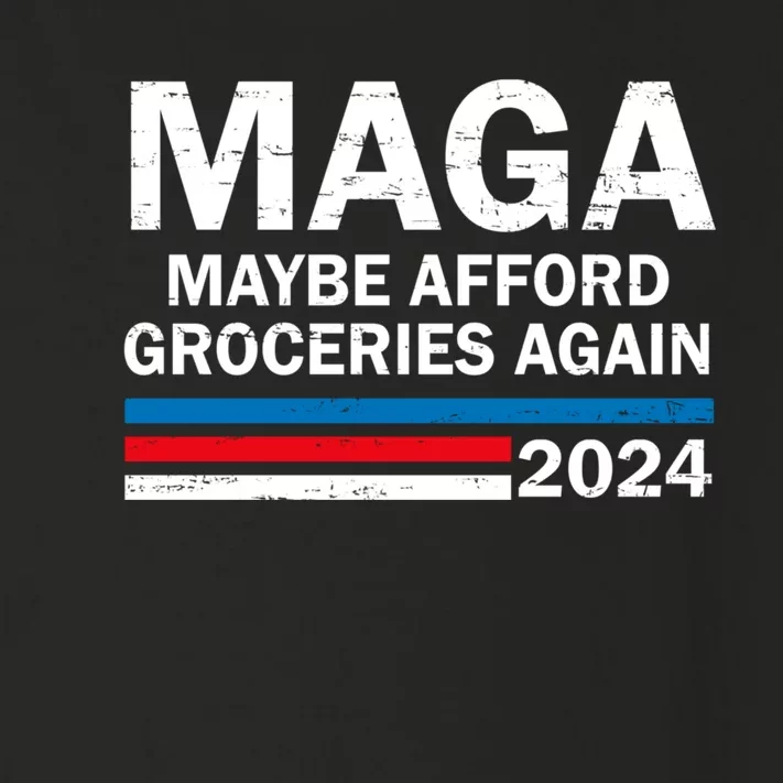 Maga 2024 Maybe Afford Groceries Again Retro Trump 2024 Toddler Long Sleeve Shirt