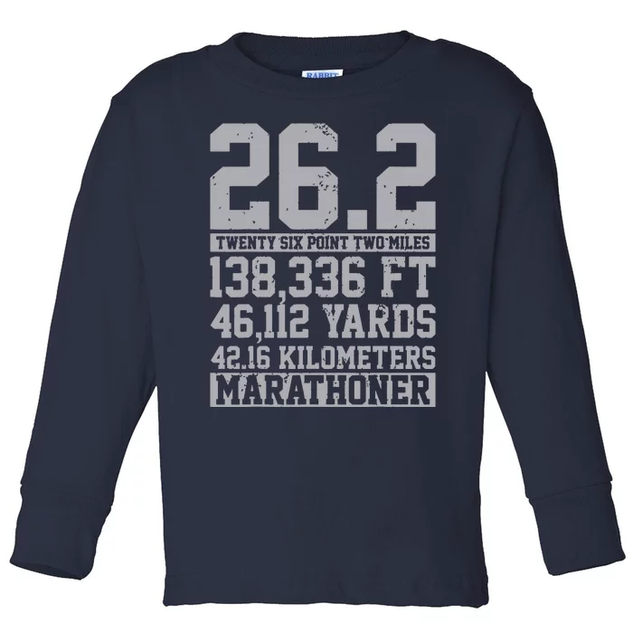 Marathon 262 Miles Running Runner Gift Toddler Long Sleeve Shirt