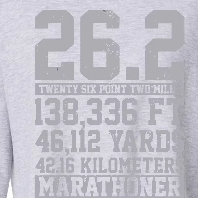 Marathon 262 Miles Running Runner Gift Cropped Pullover Crew