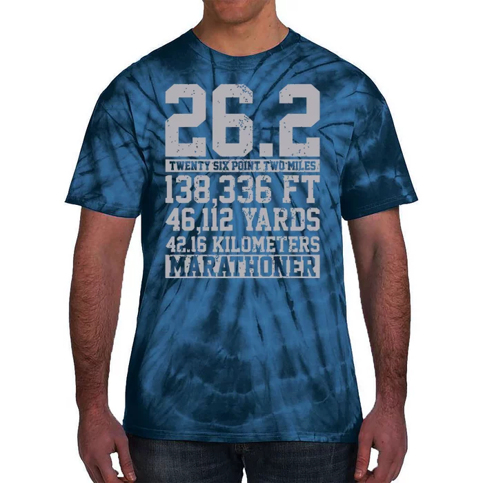 Marathon 262 Miles Running Runner Gift Tie-Dye T-Shirt