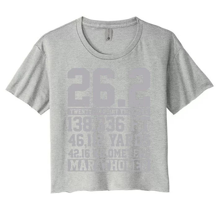 Marathon 262 Miles Running Runner Gift Women's Crop Top Tee