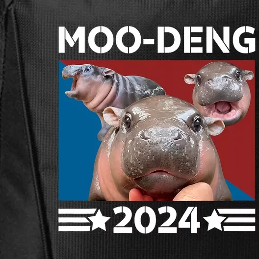 Moodeng 24 Political Baby Pigmy Hippo Moodeng 2024 Election City Backpack