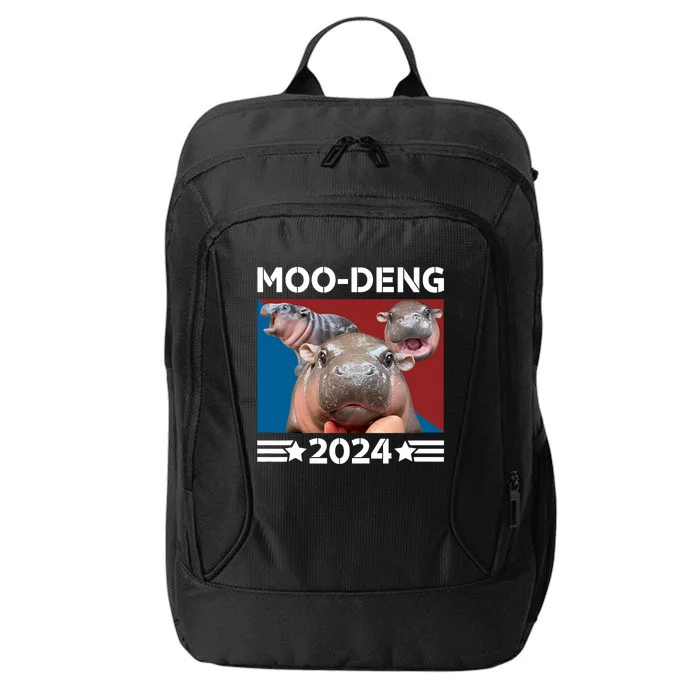 Moodeng 24 Political Baby Pigmy Hippo Moodeng 2024 Election City Backpack