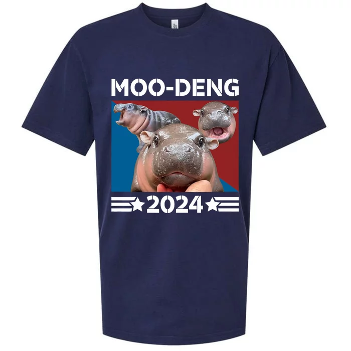 Moodeng 24 Political Baby Pigmy Hippo Moodeng 2024 Election Sueded Cloud Jersey T-Shirt