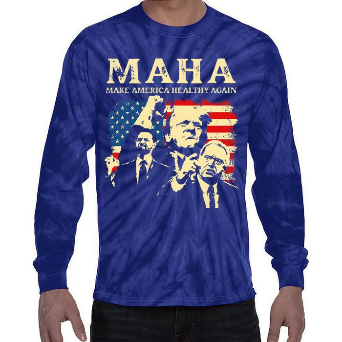 Maha 2024 Trump Vance Kennedy Tie-Dye Long Sleeve Shirt