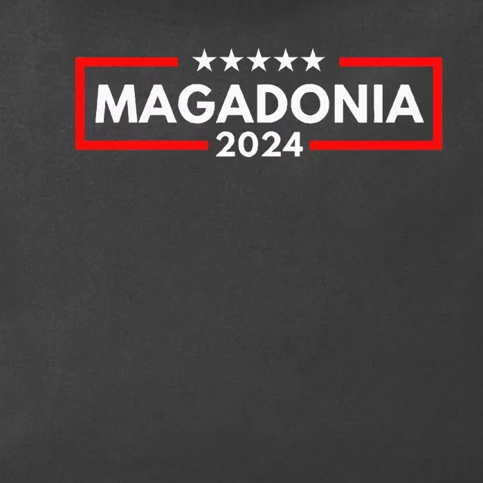 Magadonia 2024 Trump Voter Proud Trump Supporter Magadonian Zip Tote Bag