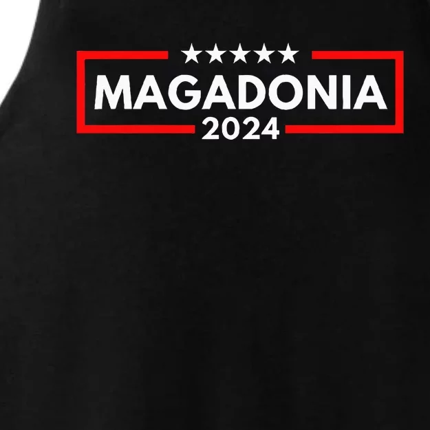 Magadonia 2024 Trump Voter Proud Trump Supporter Magadonian Ladies Tri-Blend Wicking Tank