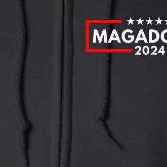 Magadonia 2024 Trump Voter Proud Trump Supporter Magadonian Full Zip Hoodie