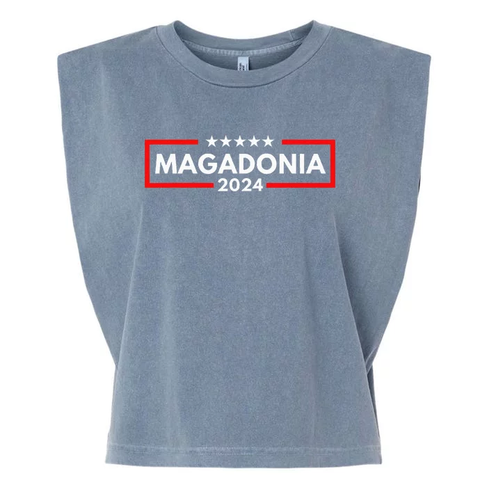 Magadonia 2024 Trump Voter Proud Trump Supporter Magadonian Garment-Dyed Women's Muscle Tee