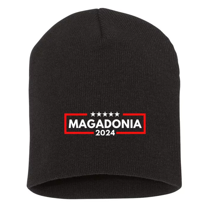 Magadonia 2024 Trump Voter Proud Trump Supporter Magadonian Short Acrylic Beanie