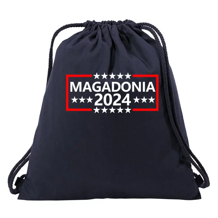 Magadonia 2024 Trump Voter Proud Trump Supporter Magadonian Drawstring Bag