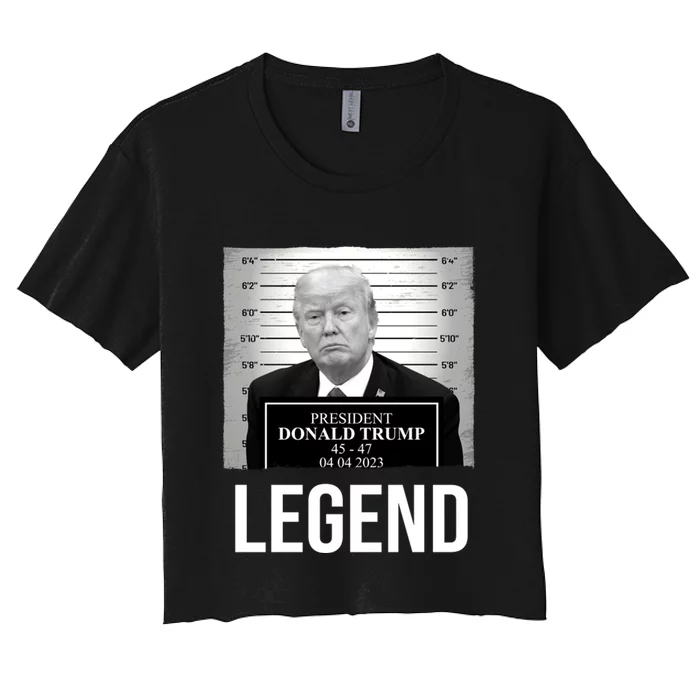 Mugshot 2024 Trump Legend Women's Crop Top Tee