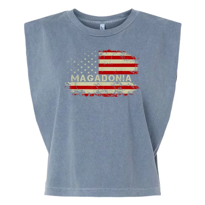 Magadonia 2024 Trump Voter Proud Trump Supporter Magadonian Garment-Dyed Women's Muscle Tee