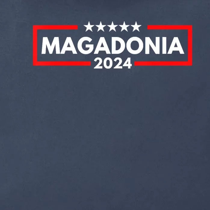 Magadonia 2024 Trump Voter Proud Trump Supporter Magadonian Zip Tote Bag