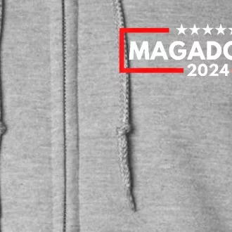 Magadonia 2024 Trump Voter Proud Trump Supporter Magadonian Full Zip Hoodie