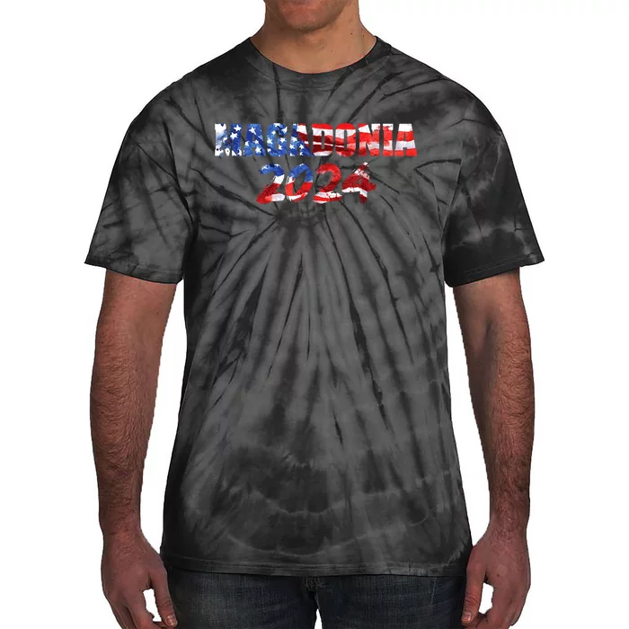 Magadonia 2024 Trump Voter Proud Trump Supporter Magadonian Tie-Dye T-Shirt