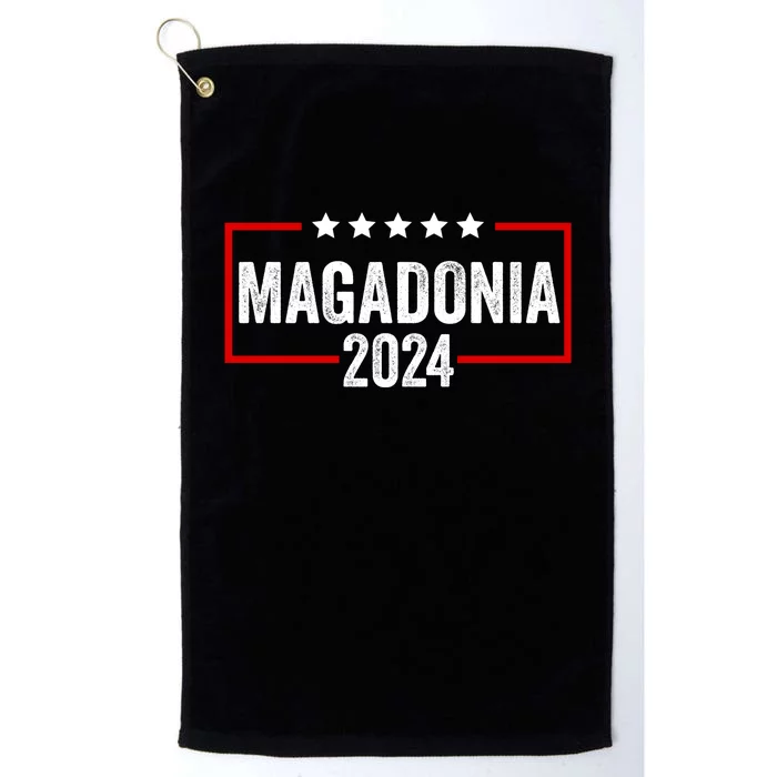 Magadonia 2024 Trump Voter Proud Trump Supporter Magadonian Platinum Collection Golf Towel